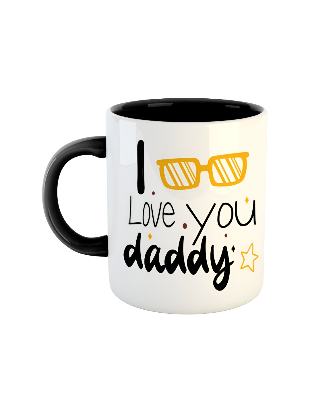 

ARTBUG Black Printed Ceramic Glossy Mug 350 ml