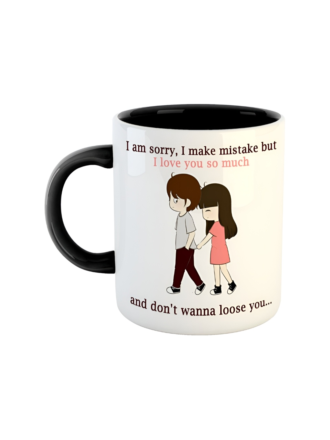 ARTBUG Black & White Printed Ceramic Glossy Mug 350 ml