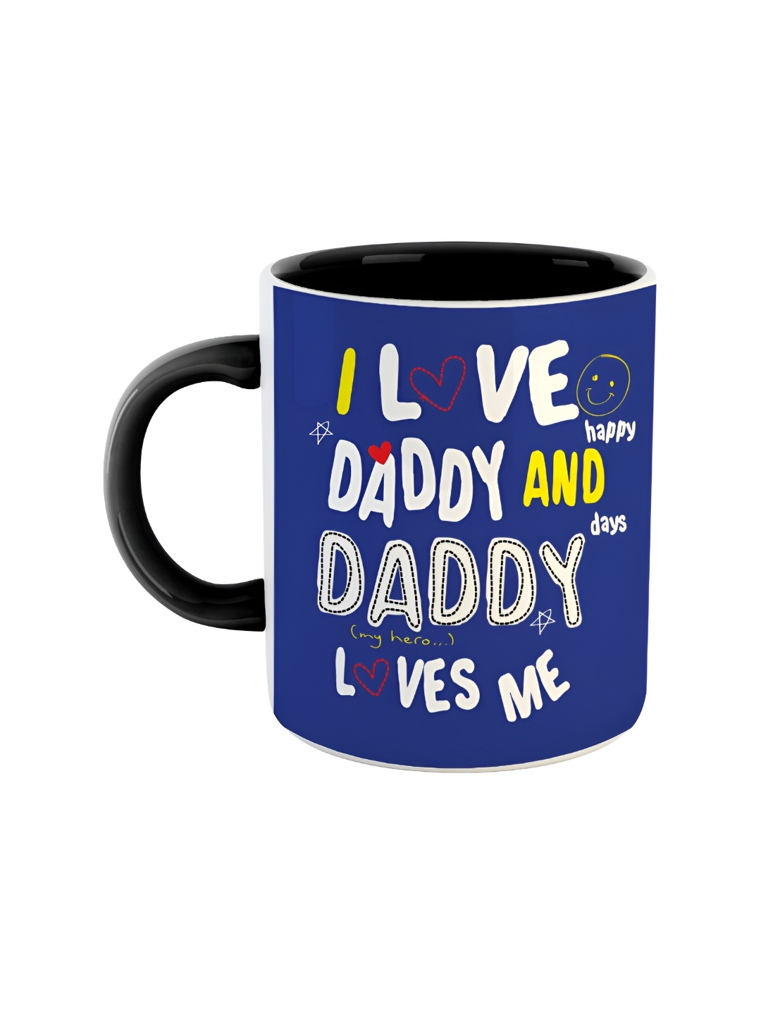 

ARTBUG Black Printed Ceramic Glossy Mugs 350 ml