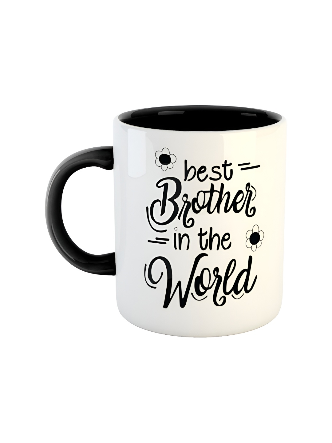 

ARTBUG Black & White Best Brother In The World Printed Ceramic Glossy Mug 350 ml