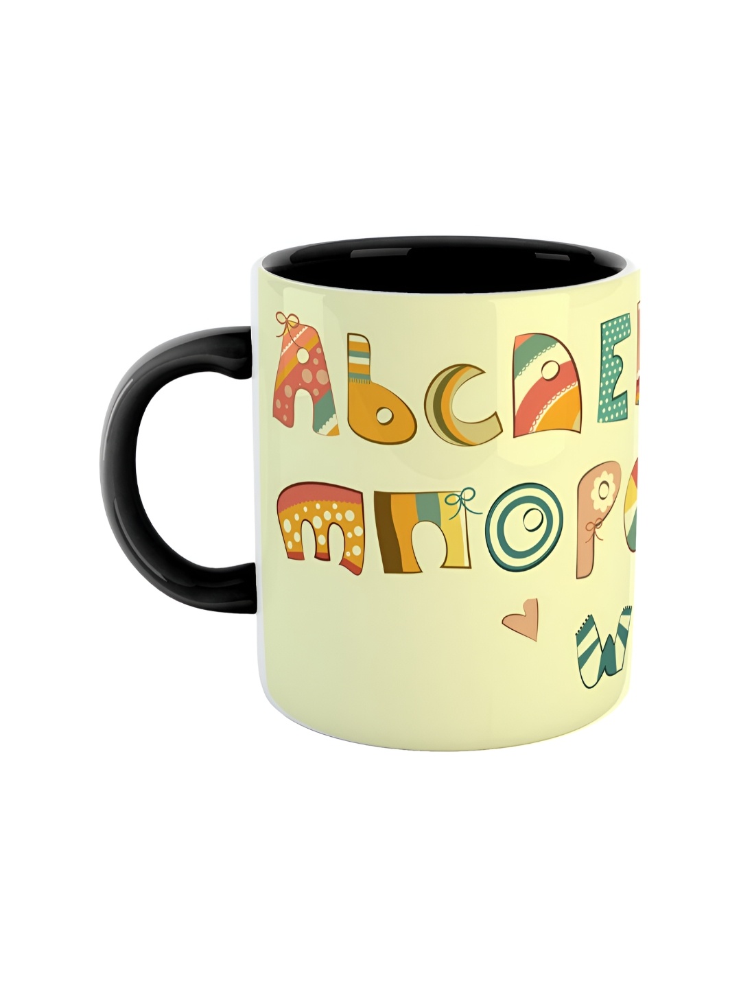 

ARTBUG Black & Cream Printed Ceramic Glossy Core Mugs