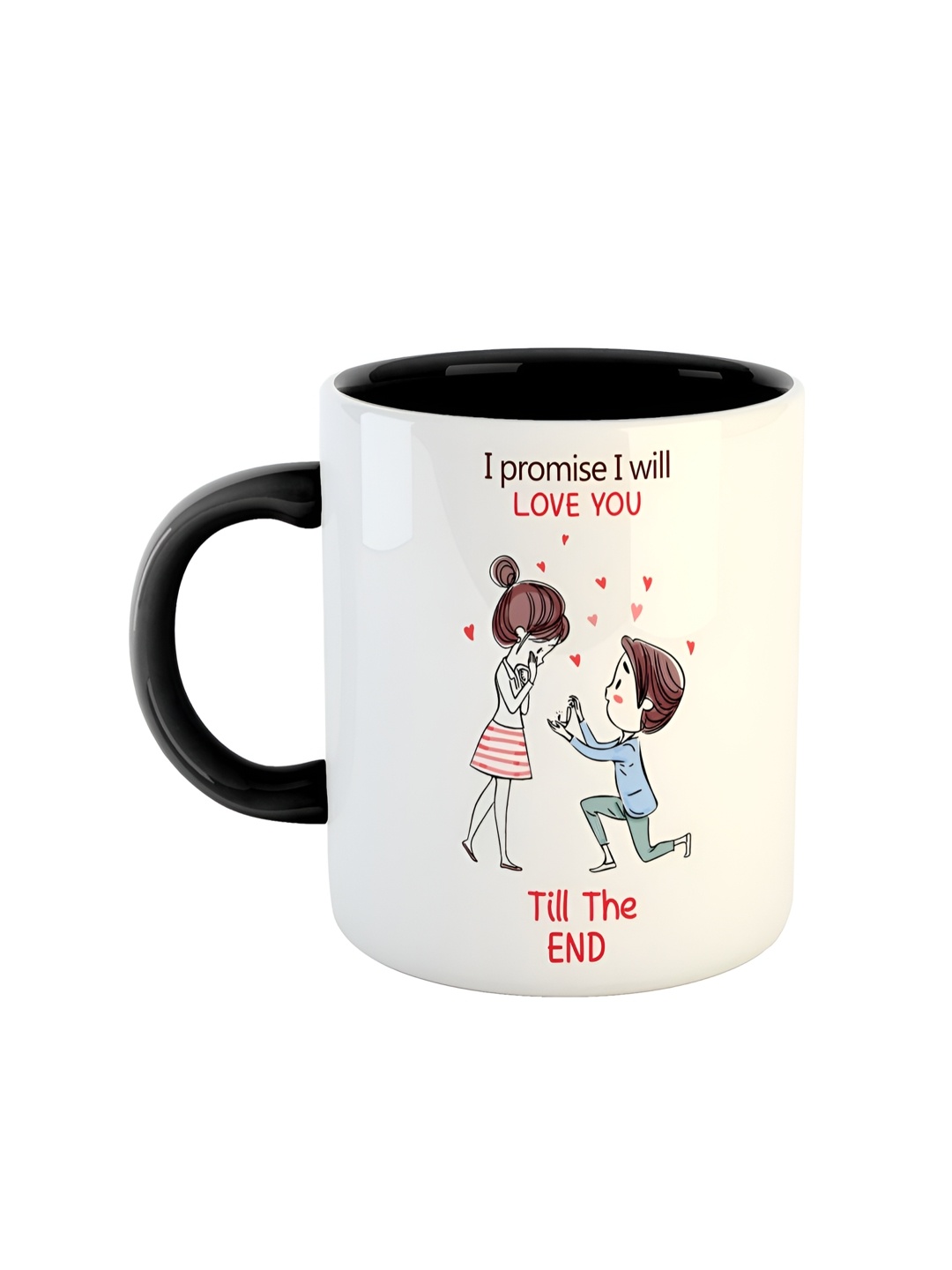 

ARTBUG Black & White I Promise I Will Love You Printed Ceramic Glossy Mug 350 ml
