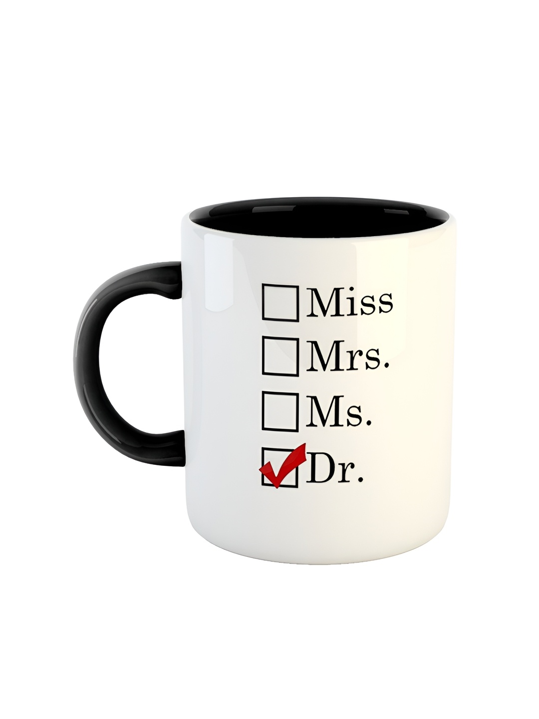 

ARTBUG Black & White Dishwasher Safe Printed Ceramic Glossy Mug 350 ml