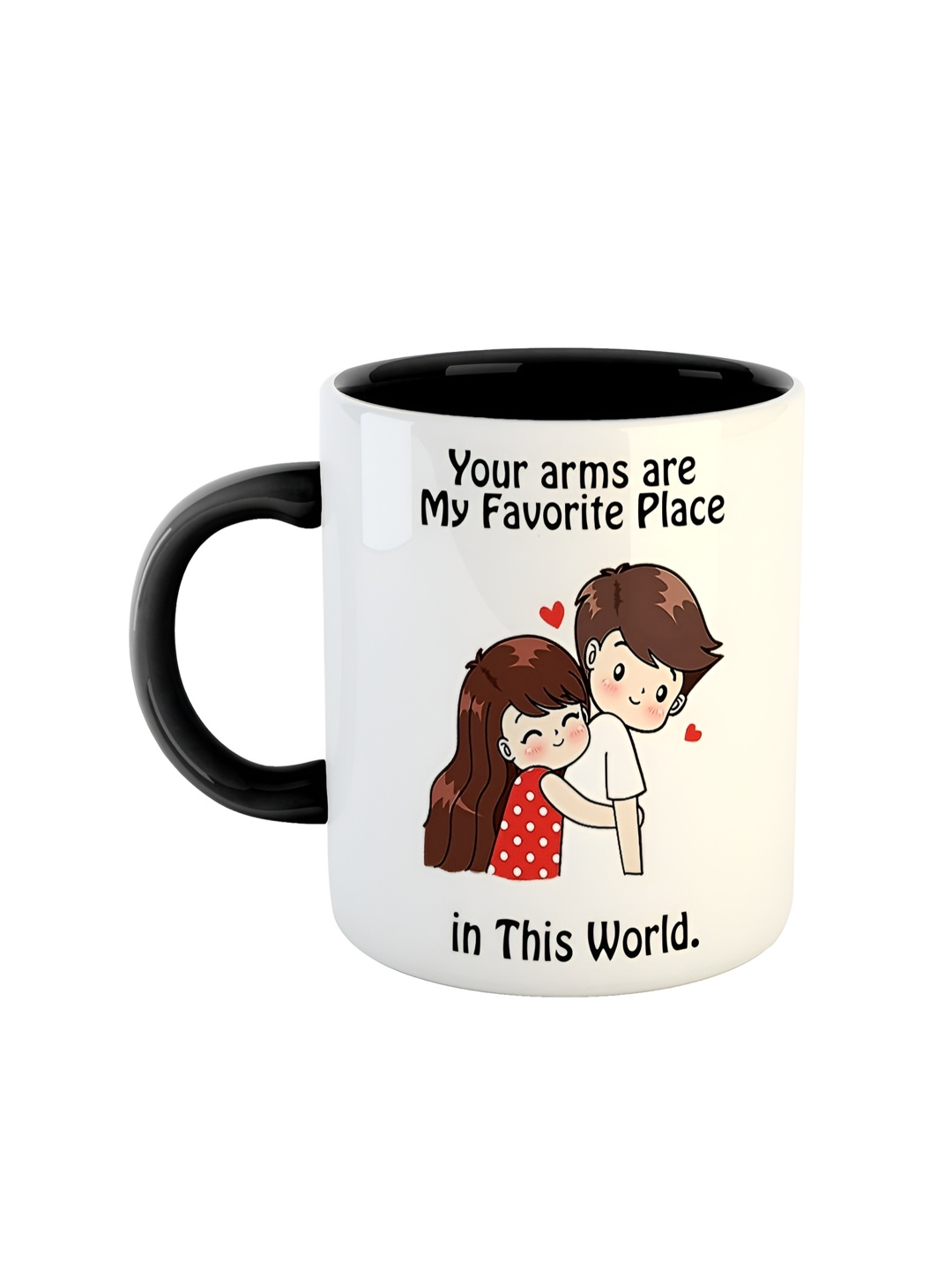 ARTBUG Black and White Printed Ceramic Glossy Mugs 350 ml