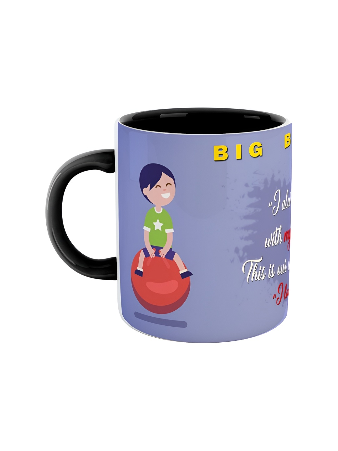 

ARTBUG Black Printed Ceramic Glossy Mugs 350 ml
