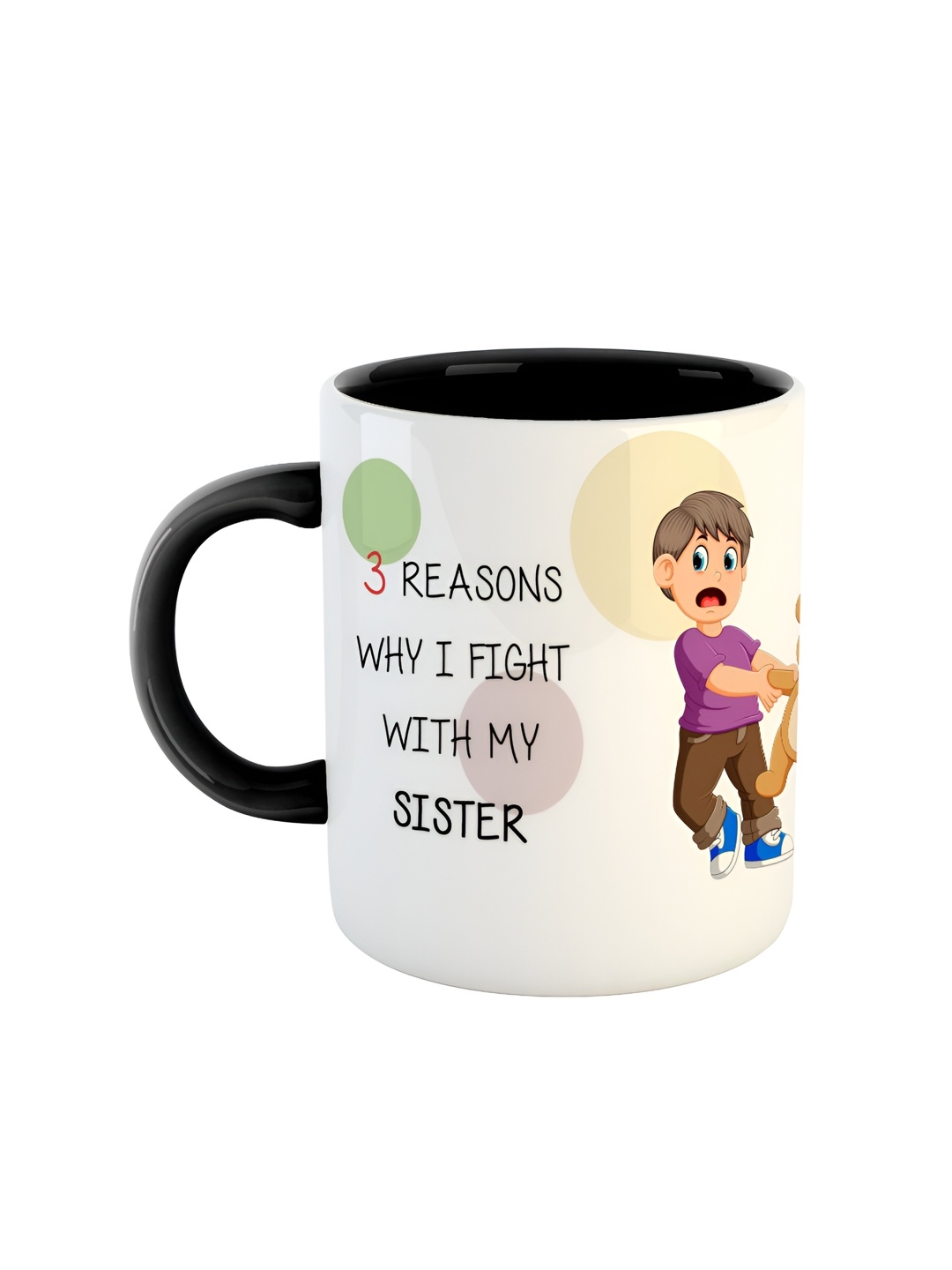 ARTBUG Black & White Printed Ceramic Glossy Mug 350ml