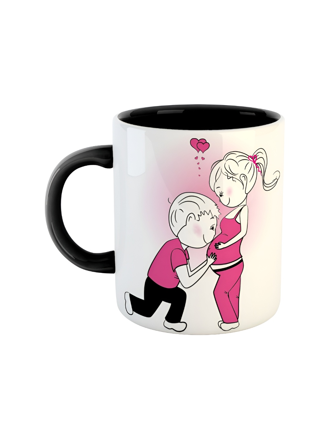 

ARTBUG Black & Pink Printed Ceramic Glossy Mug 350 ml