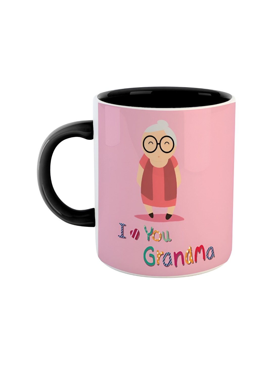 

ARTBUG Black & Pink Text Or Slogans Printed Ceramic Glossy Mug 350ml