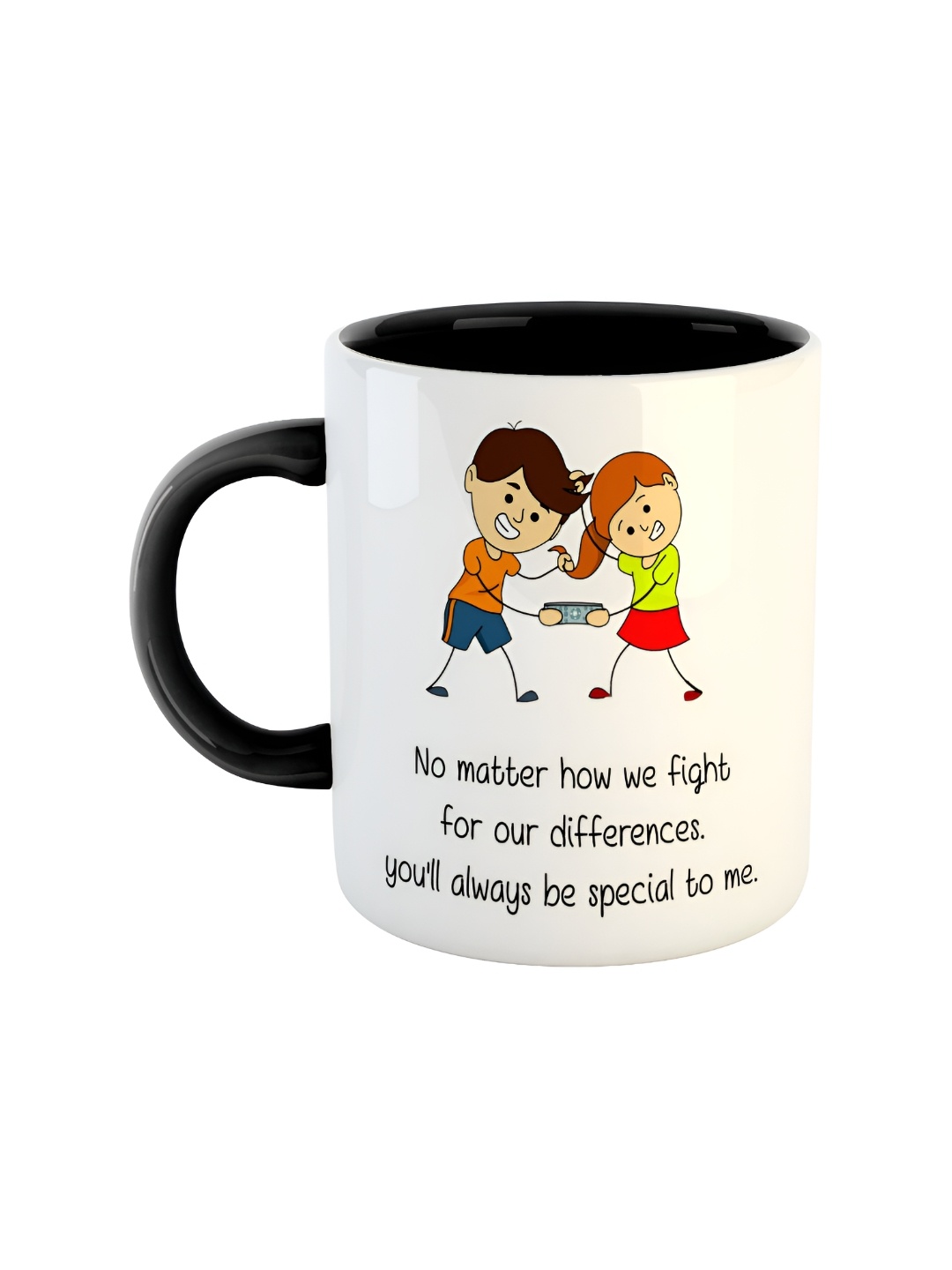 

ARTBUG Black & White Printed Ceramic Glossy Dishwasher And Microwave Safe Mug 350ml