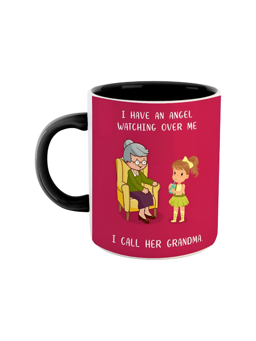 

ARTBUG Black & Pink Printed Ceramic Glossy Mug 350 ml