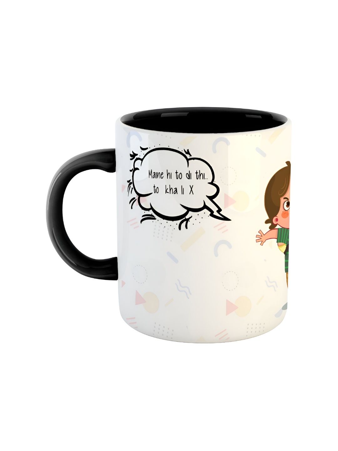 

ARTBUG Black & White Text Or Slogans Printed Ceramic Glossy Mug 350ml