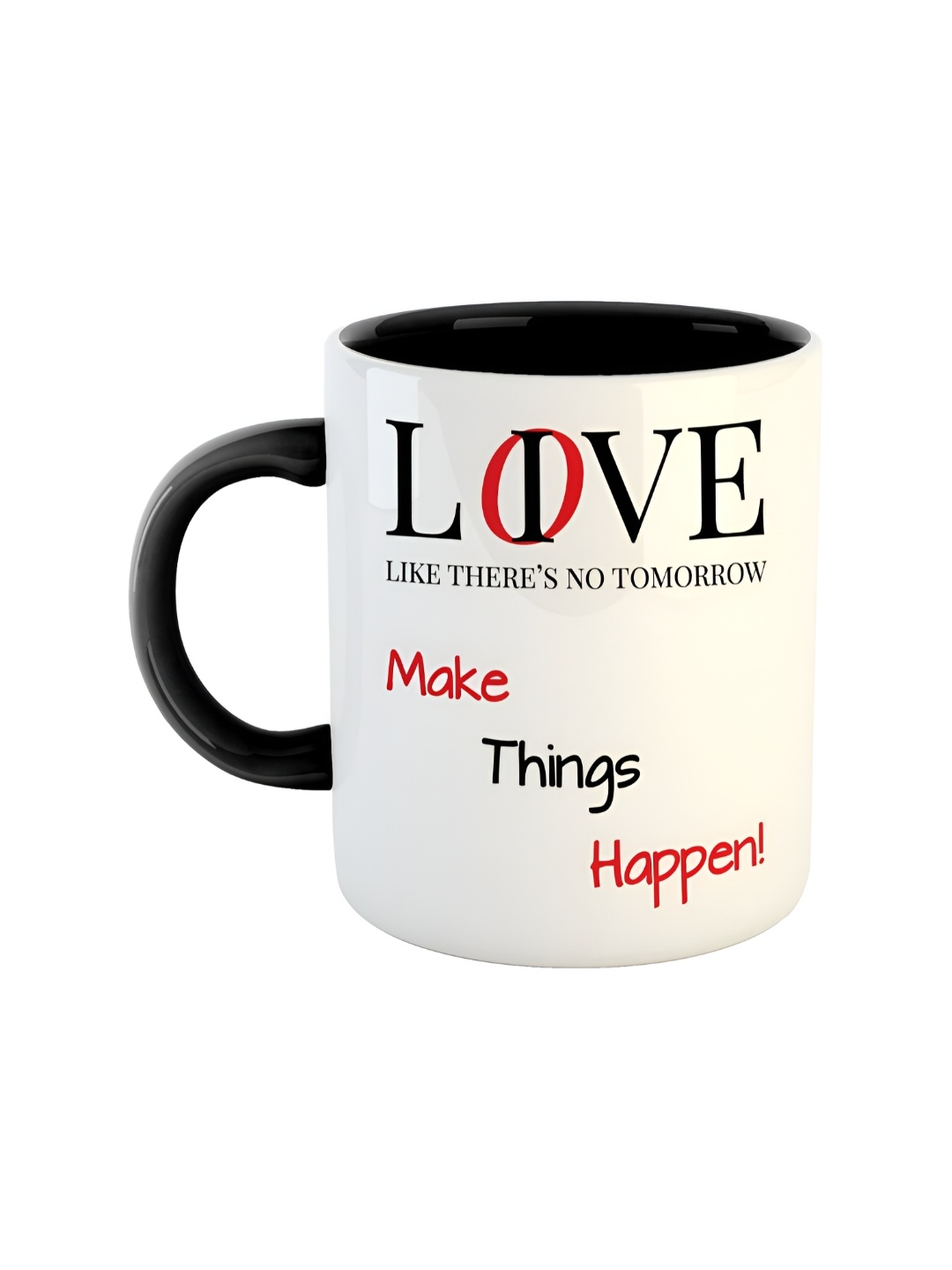 

ARTBUG Black & White Typography Printed Ceramic Glossy Mug 350 ml