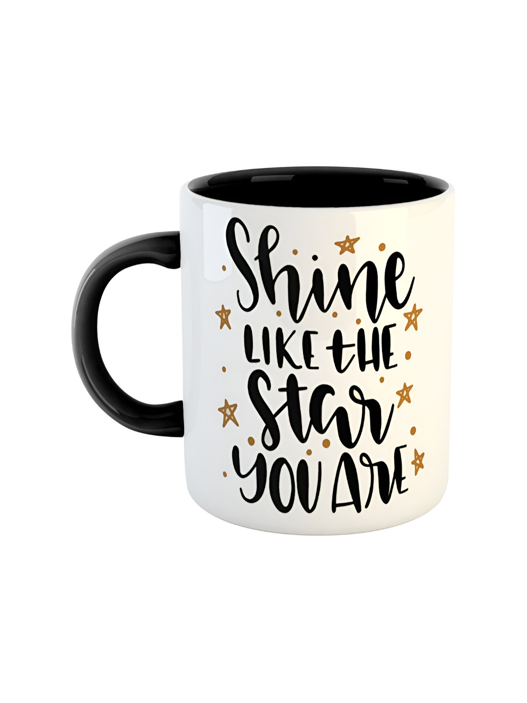 

ARTBUG Black & White Typography Printed Ceramic Glossy Mug 350 ml