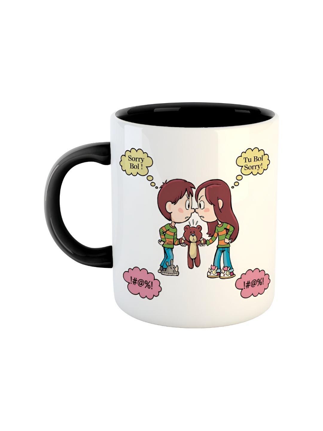 

ARTBUG Black & White Graphic Printed Ceramic Glossy Mug 350 ml
