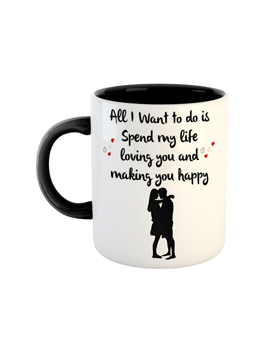 

ARTBUG Black Printed Ceramic Glossy Mug 350 ml