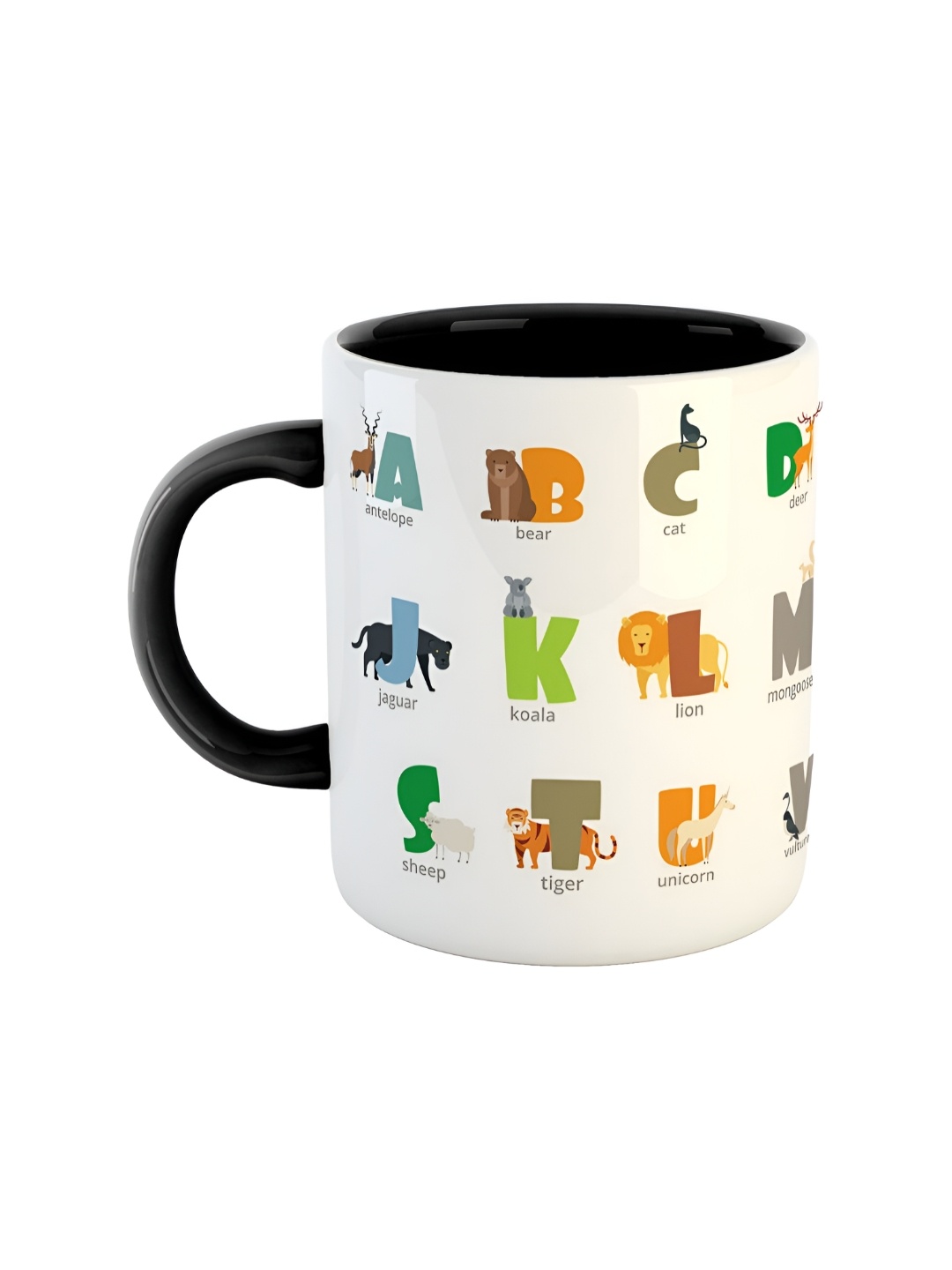 ARTBUG Black Printed Ceramic Glossy Mug