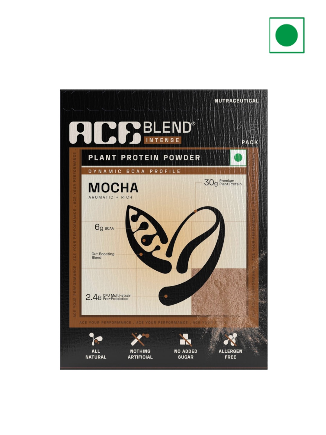 

Ace Blend Intense Mocha 15 Sachet, Black