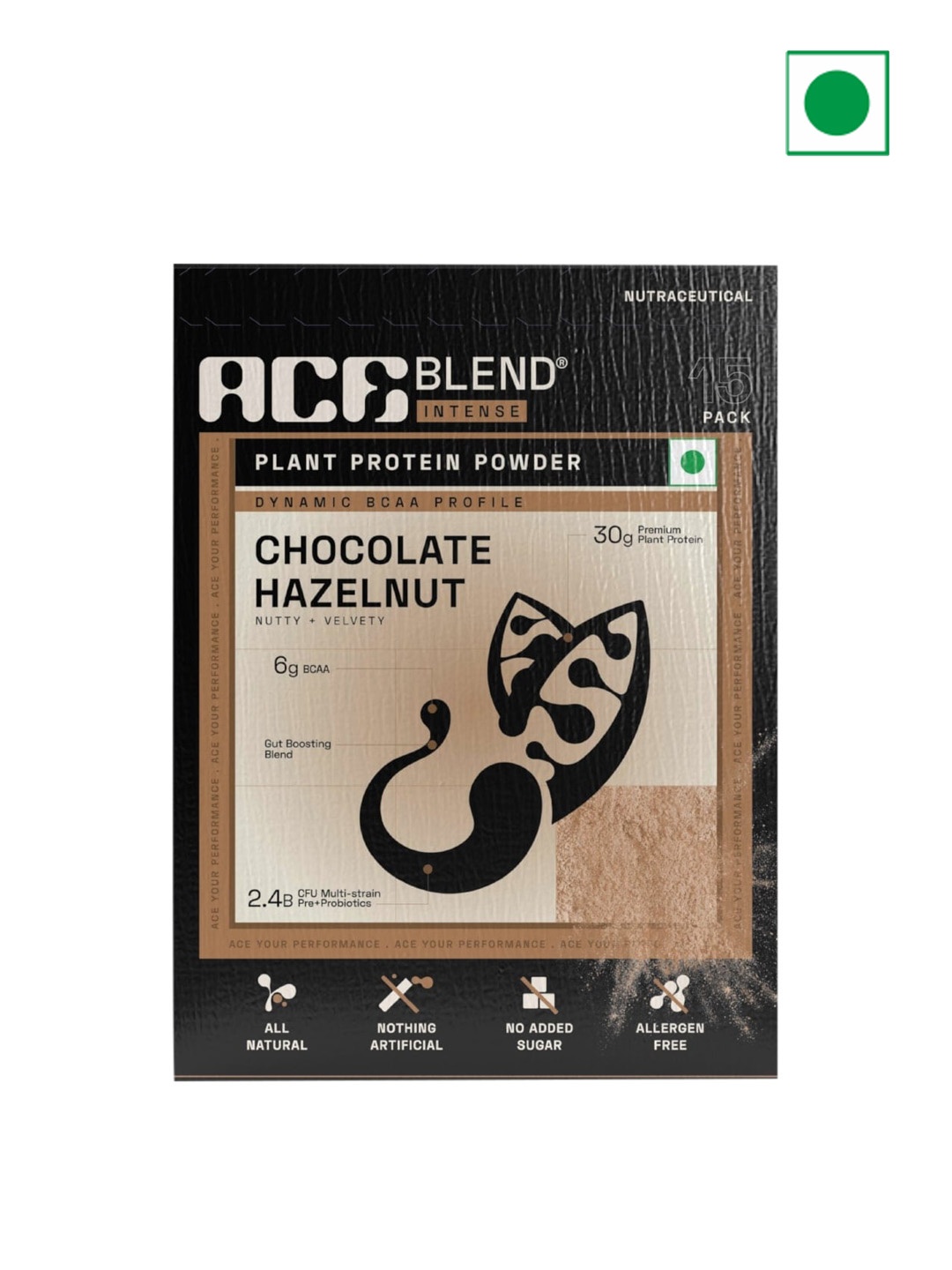 

Ace Blend Intense Chocolate Hazelnut 15 Sachet, Black