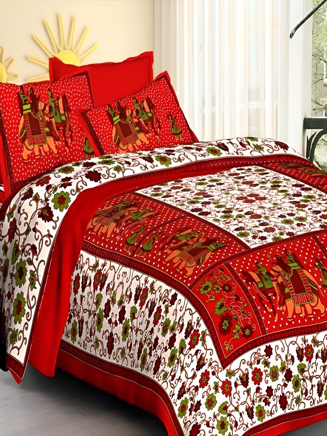 

Sohibe White 144 TC King Bedsheet with 1 Pillow Covers