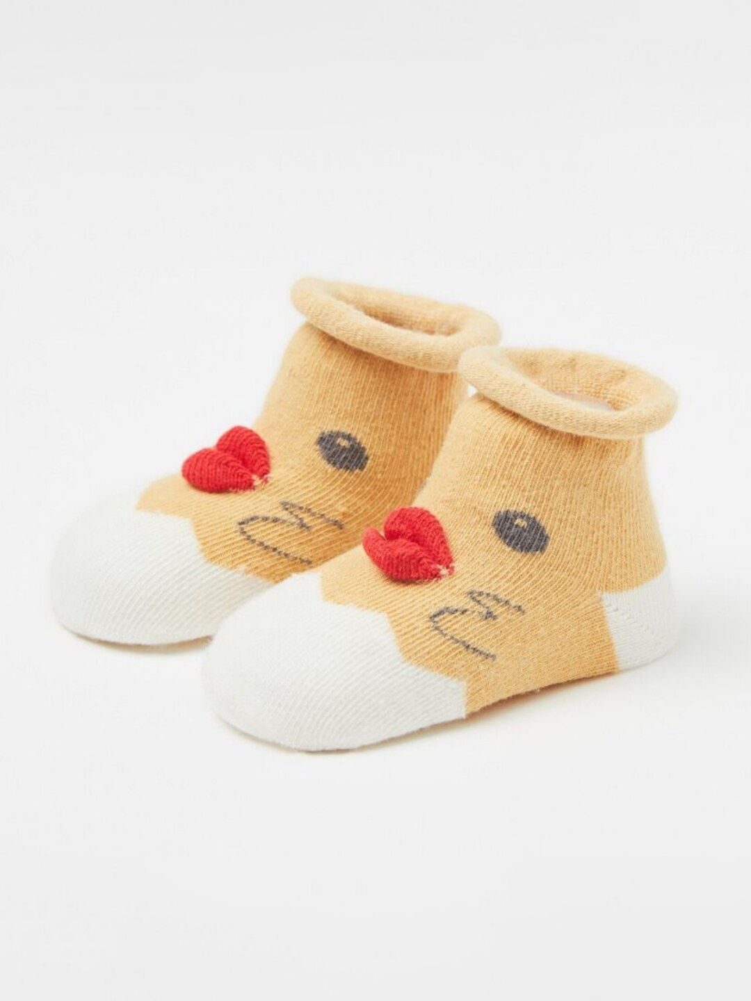 

iSWEVEN Kids Pack Of 4 Patterned Cotton Ankle Length Socks, Yellow