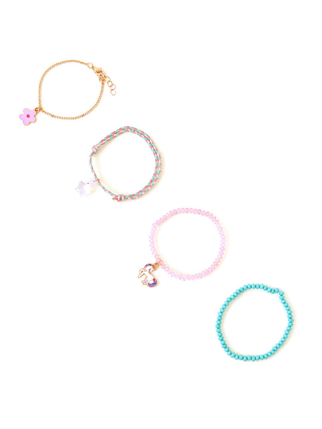 

Accessorize Girls Set Of 4 Charm Bracelet, Blue