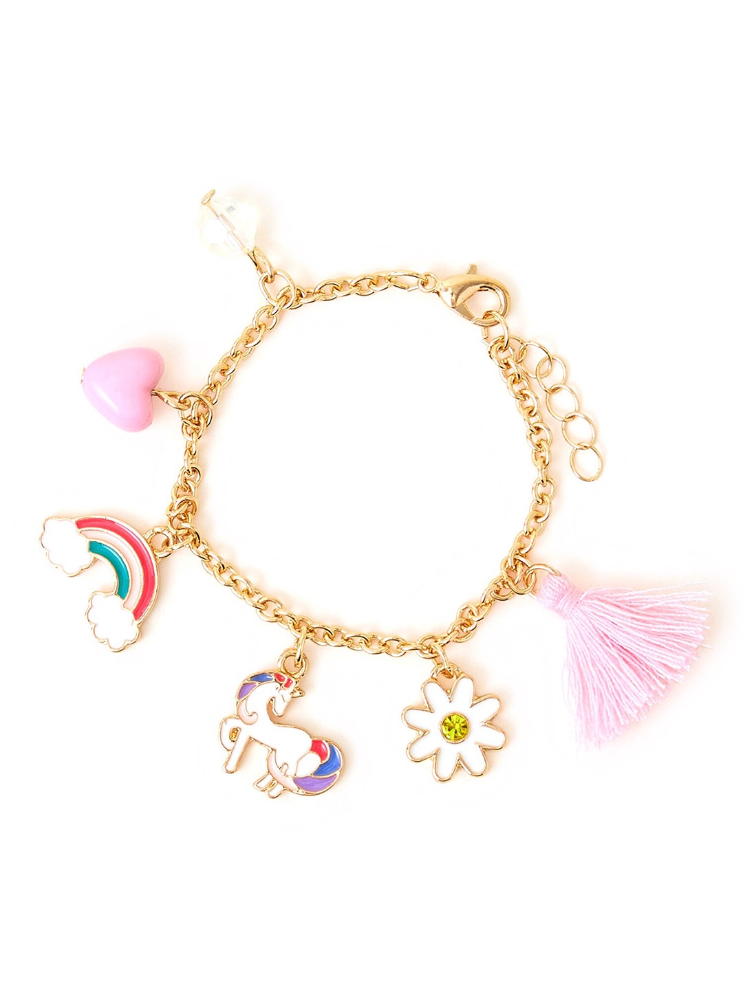 

Accessorize Girls Unicorn Charm Bracelet, Gold