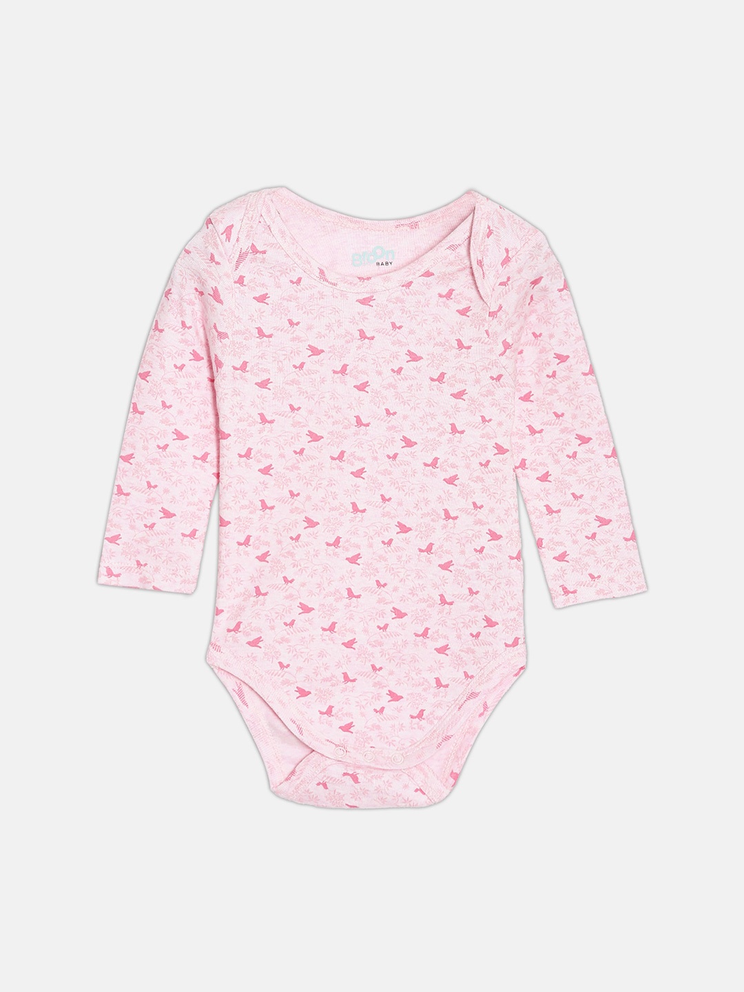 

Broon Infants Printed Organic Cotton Bodysuit, Pink