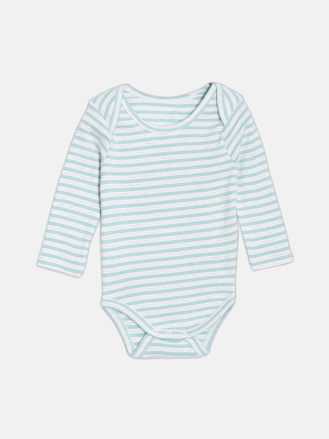 

Broon Infants Striped Organic Cotton Bodysuit, Green