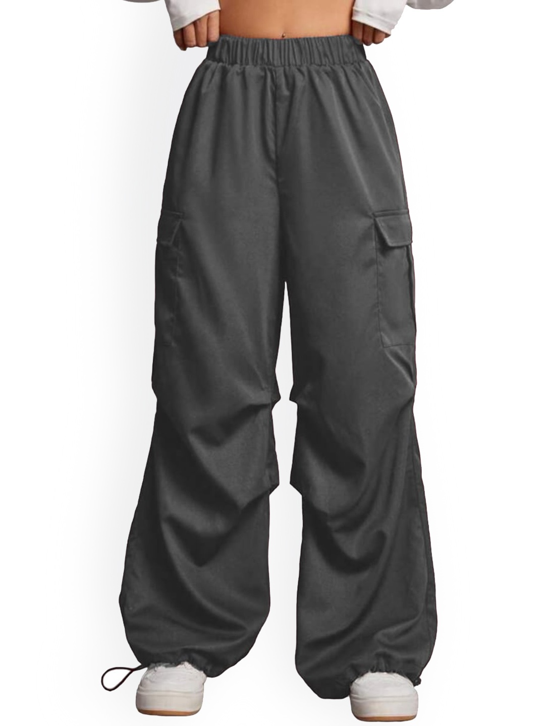 

TABADTOD Relaxed Loose Fit Cargos Trouser, Grey