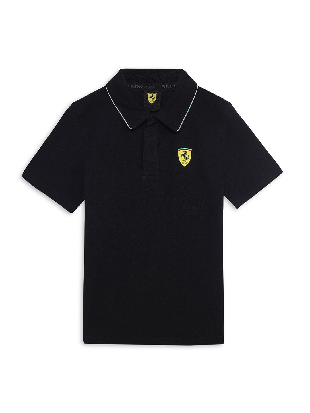

PUMA Motorsport Kids Scuderia Ferrari Race Youth Polo Collar T-shirt, Black