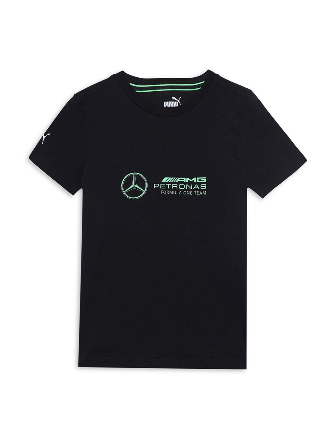 PUMA Motorsport Kids Mercedes-AMG Petronas Motorsport Youth Logo T-shirt, Black