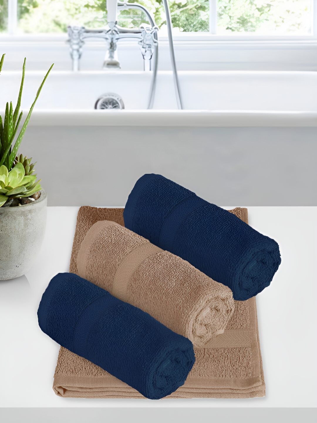 

Story@home Beige Pieces Cotton 550 GSM Hand Towels