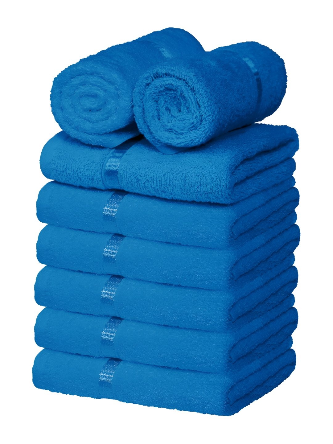 

Story@home Blue 8 Pieces Cotton 450 GSM Hand Towels