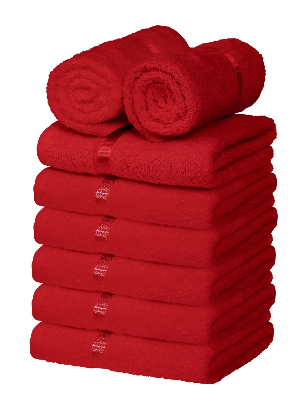 

Story@home Red 8 Pieces Cotton 450 GSM Hand Towels