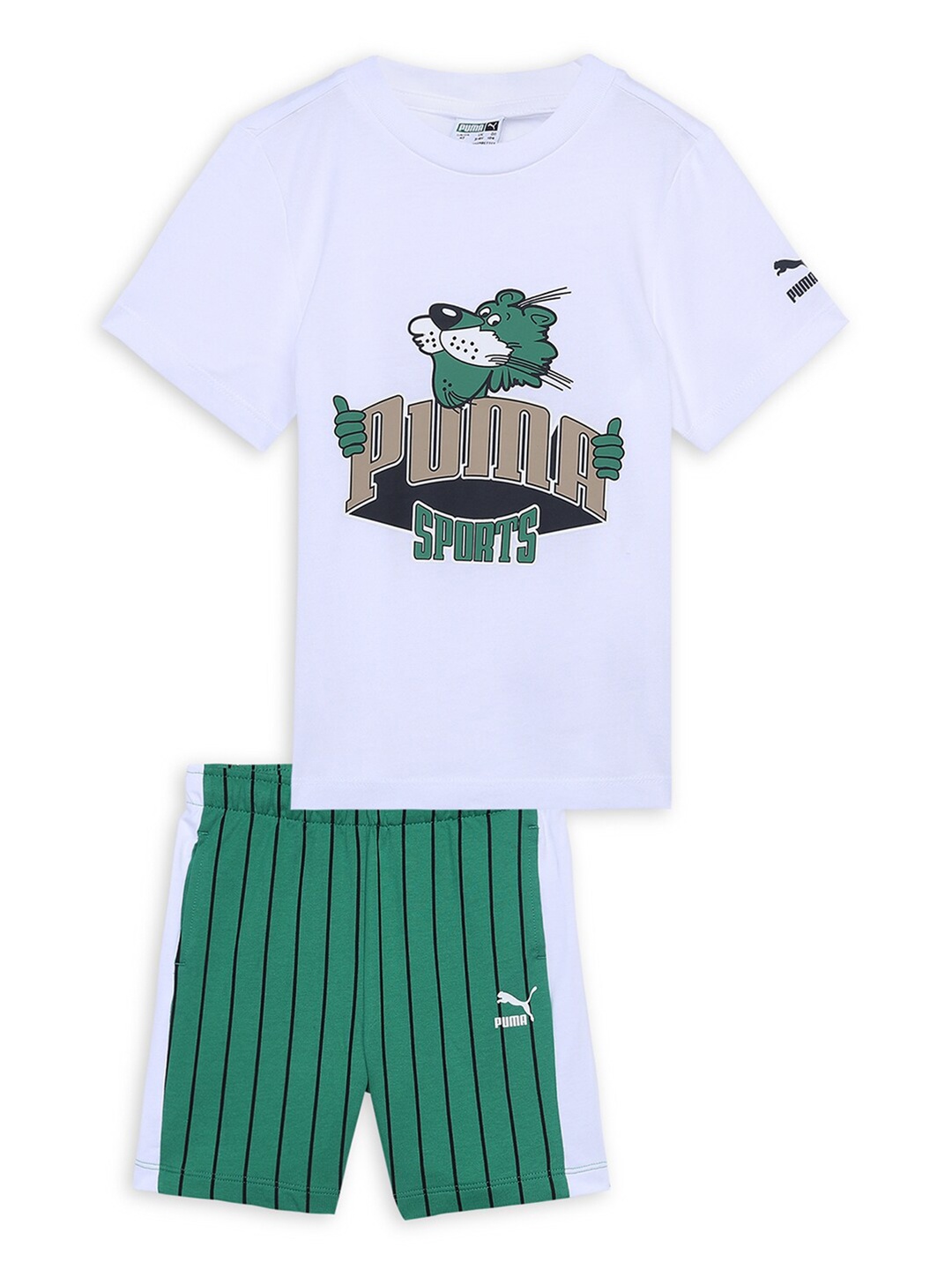 

Puma Minicats Fanbase Infants Brand Logo Printed Pure Cotton Clothing Set, White