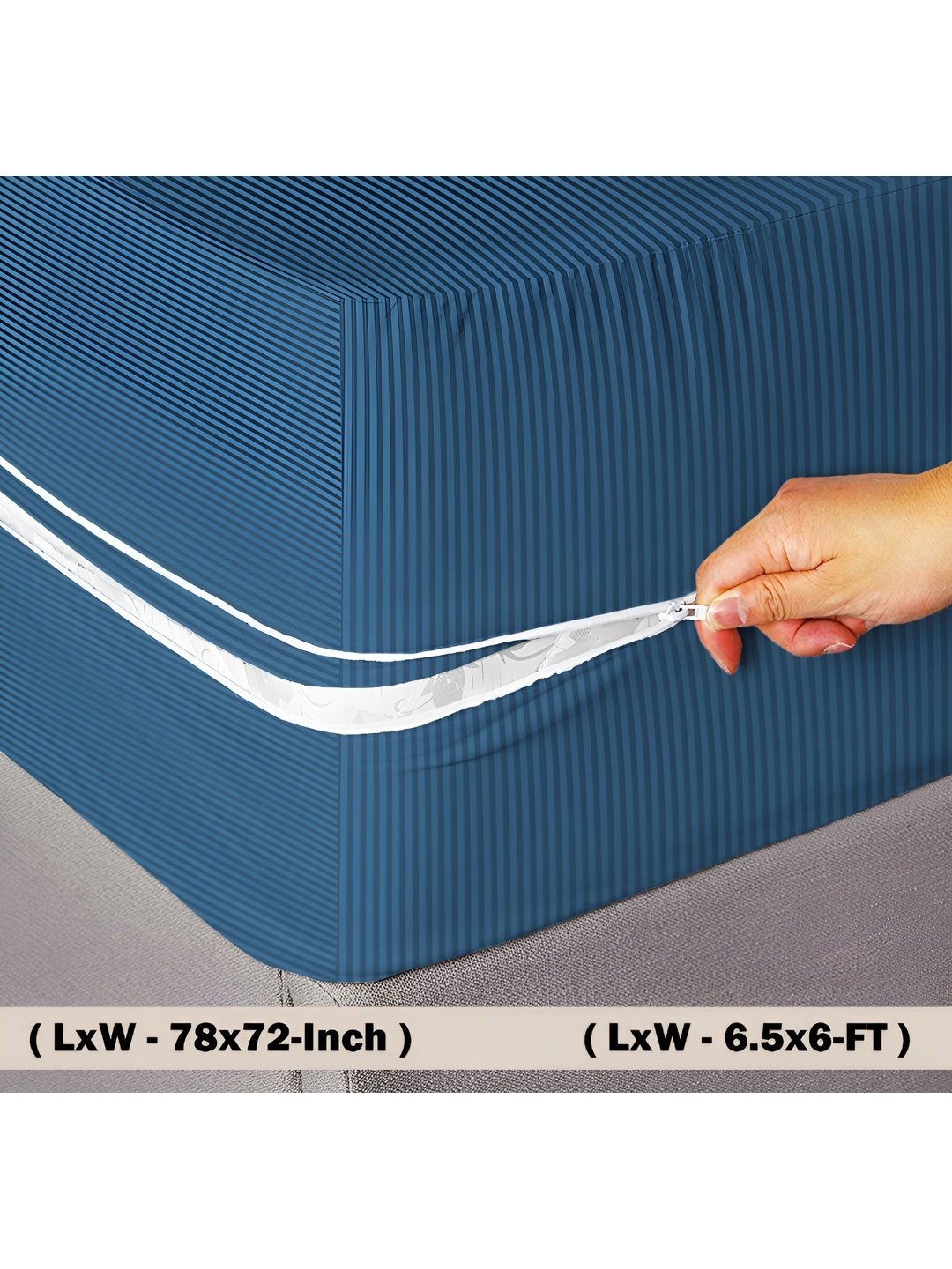 

bsb home Blue King Bed Microfiber Breathable Mattress Protector