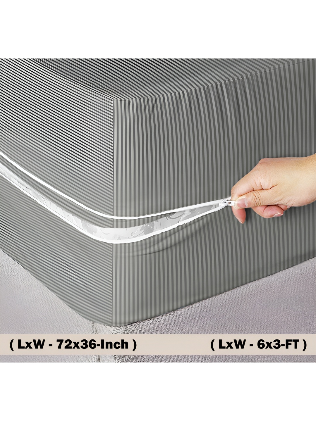 

bsb home Grey Single Bed Microfiber Breathable Mattress Protector