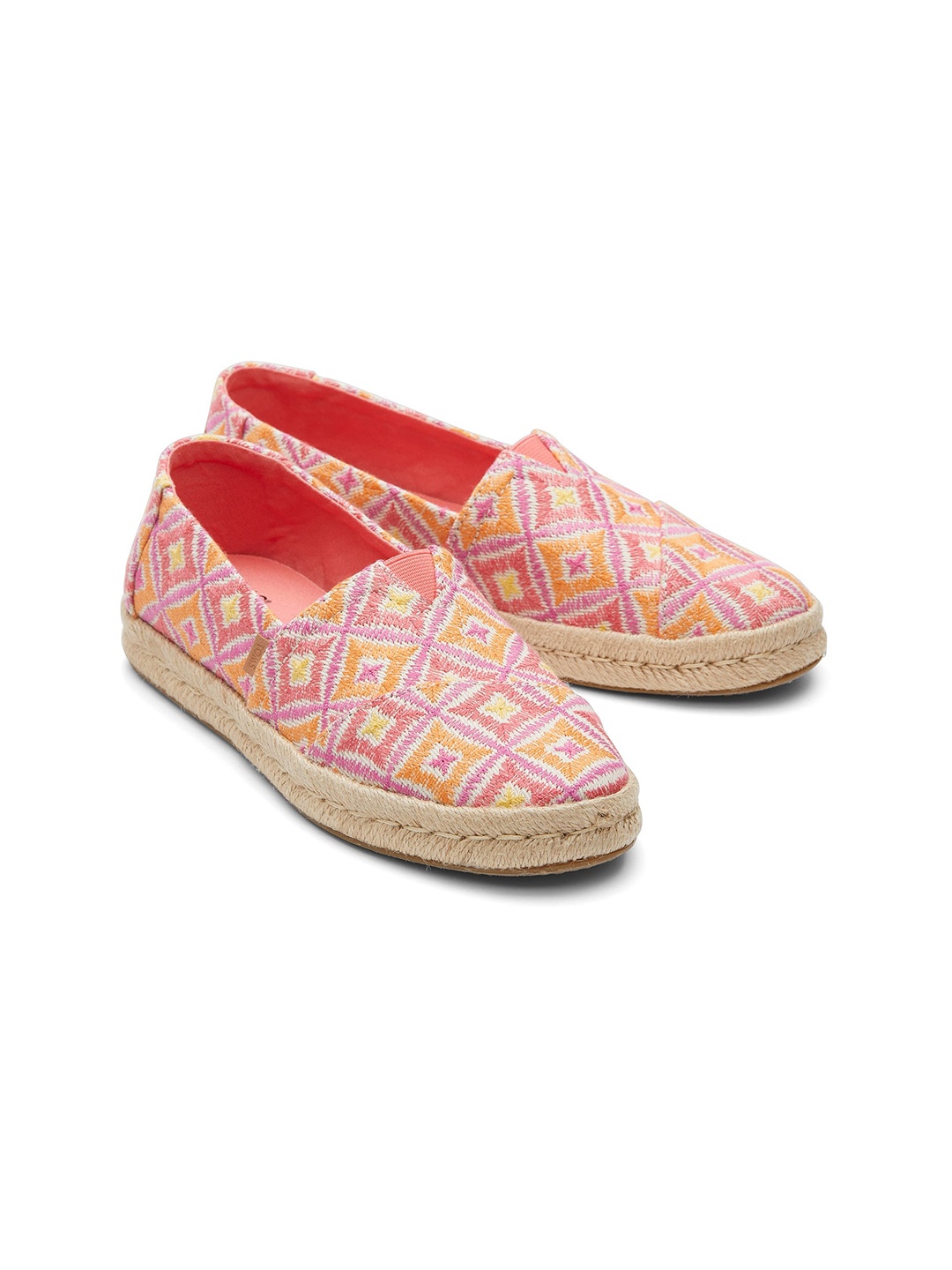 

TOMS Women Printed Round Toe Textile Espadrilles, Pink