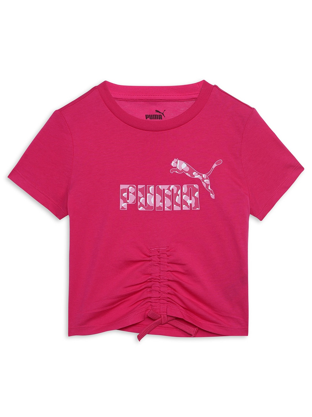 

Puma Girls Animal Knotted Cotton Youth T-Shirt, Pink