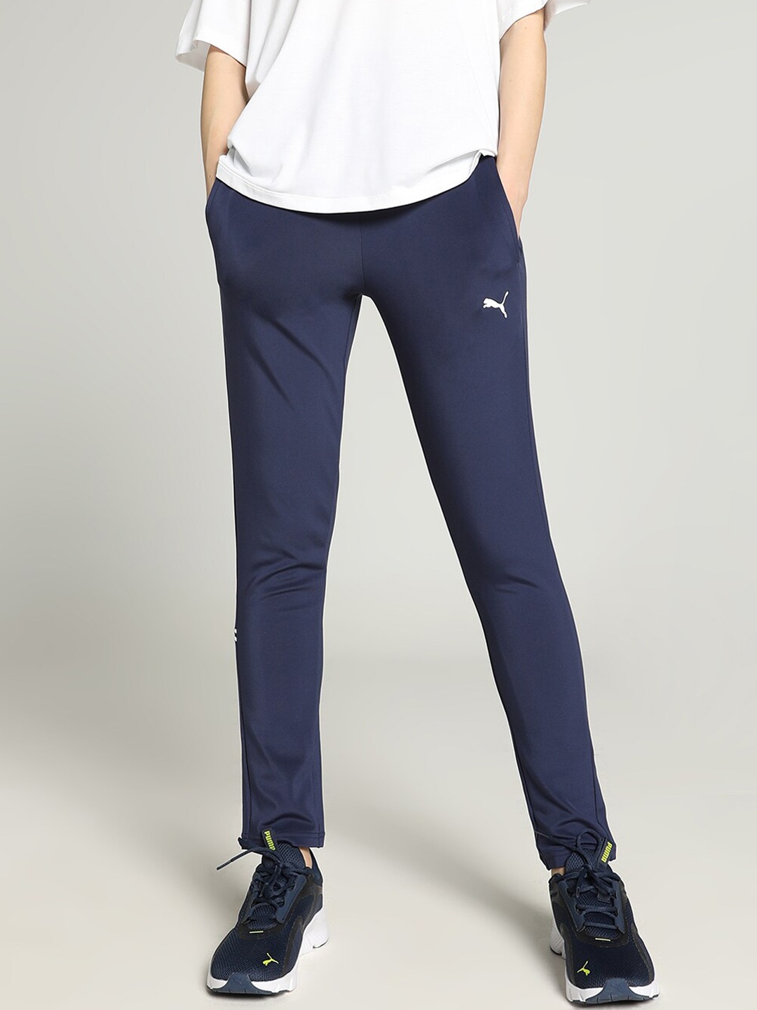 

Puma Tec Sport Women Graphic Printed Slim-Fit Track Pants, Navy blue