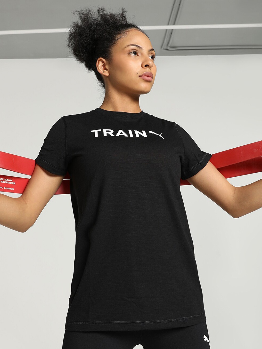 

Puma Train Graphic Printed Training T-Shirt, Black
