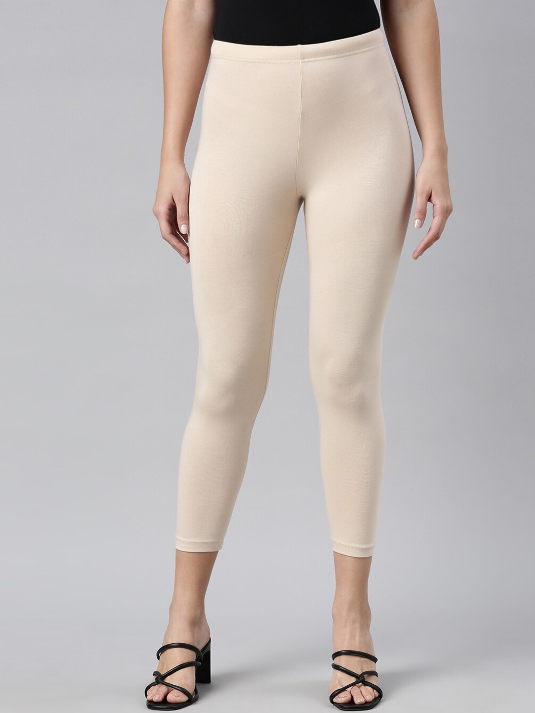 

Go Colors Slim Fit Ankle Length Leggings, Beige
