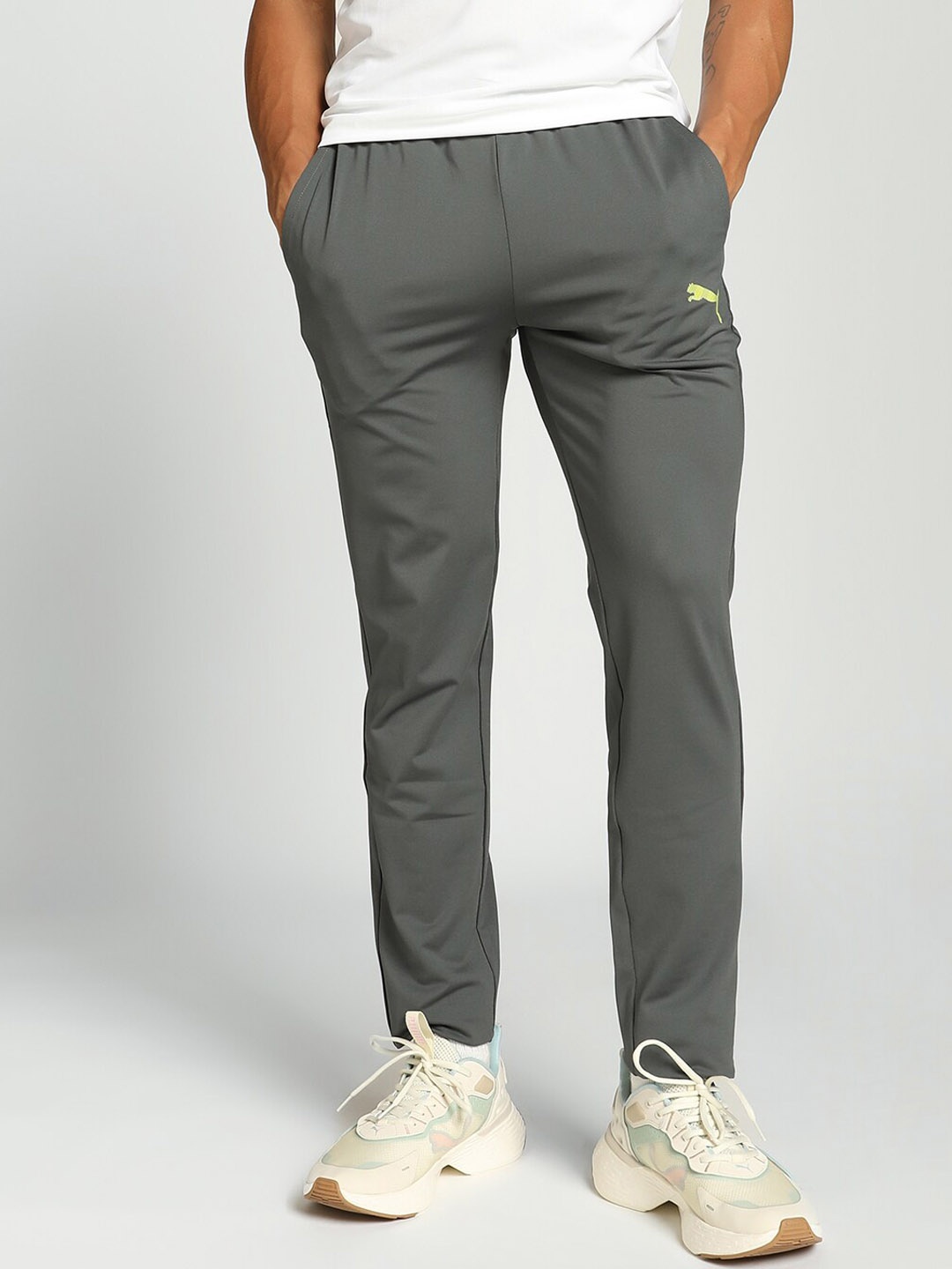 

Puma Active Men Graphic Printed Slim-Fit Track Pant, Grey