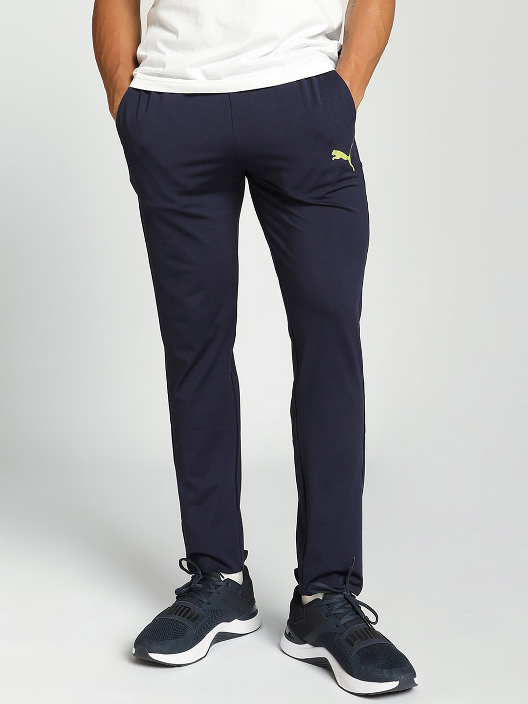 

Puma Active Men Graphic Printed Slim-Fit Track Pant, Navy blue
