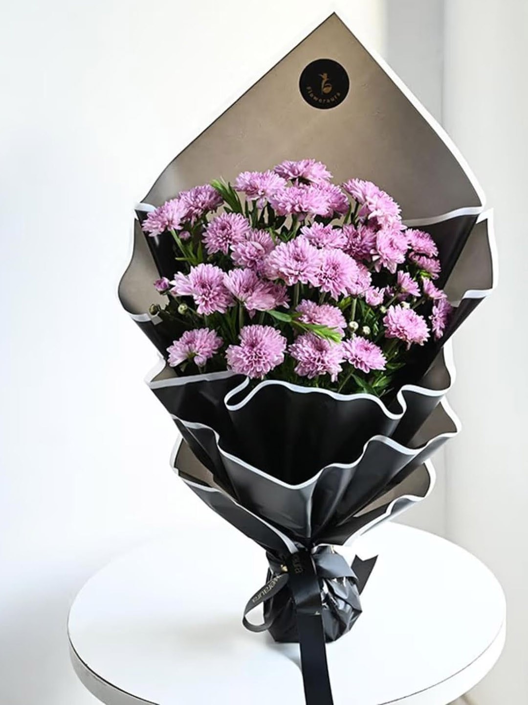 

Floweraura 7-Pcs Purple Fresh Live Daisy Flowers Bouquet With Wrapping Paper
