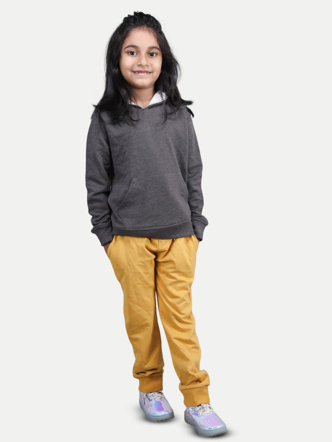 

BAESD Girls Hooded Neck Long Sleeves Pullover Sweatshirts, Grey