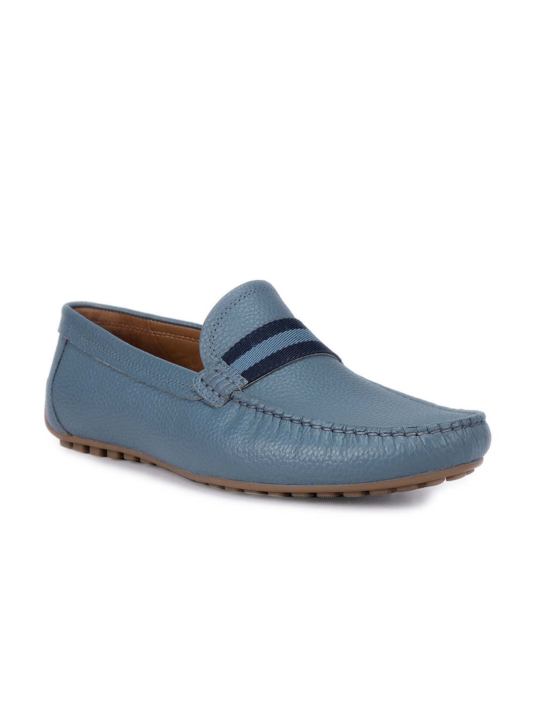 

ROSSO BRUNELLO Men Leather Formal Loafers, Blue