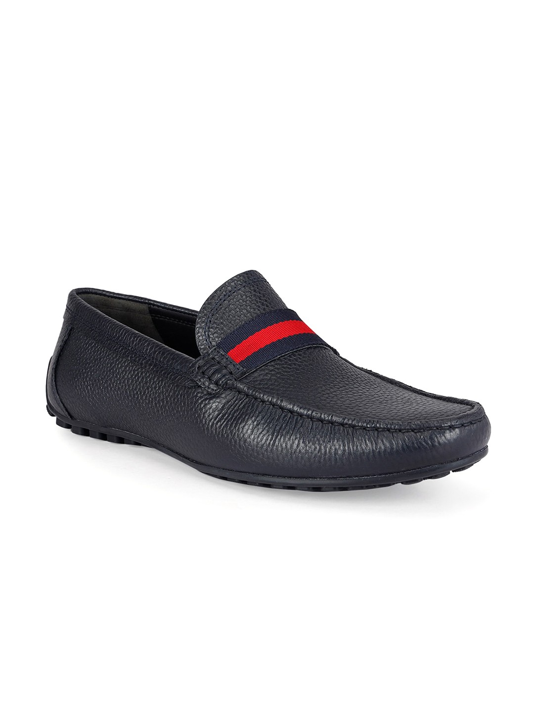 

ROSSO BRUNELLO Men Leather Formal Loafers, Navy blue