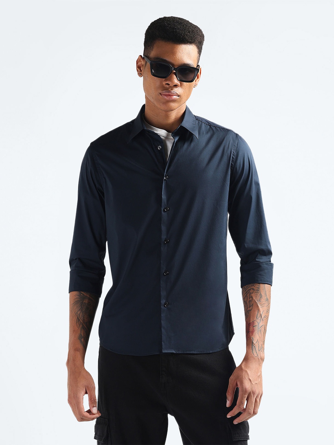 

Flying Machine Slim Fit Casual Shirt, Blue