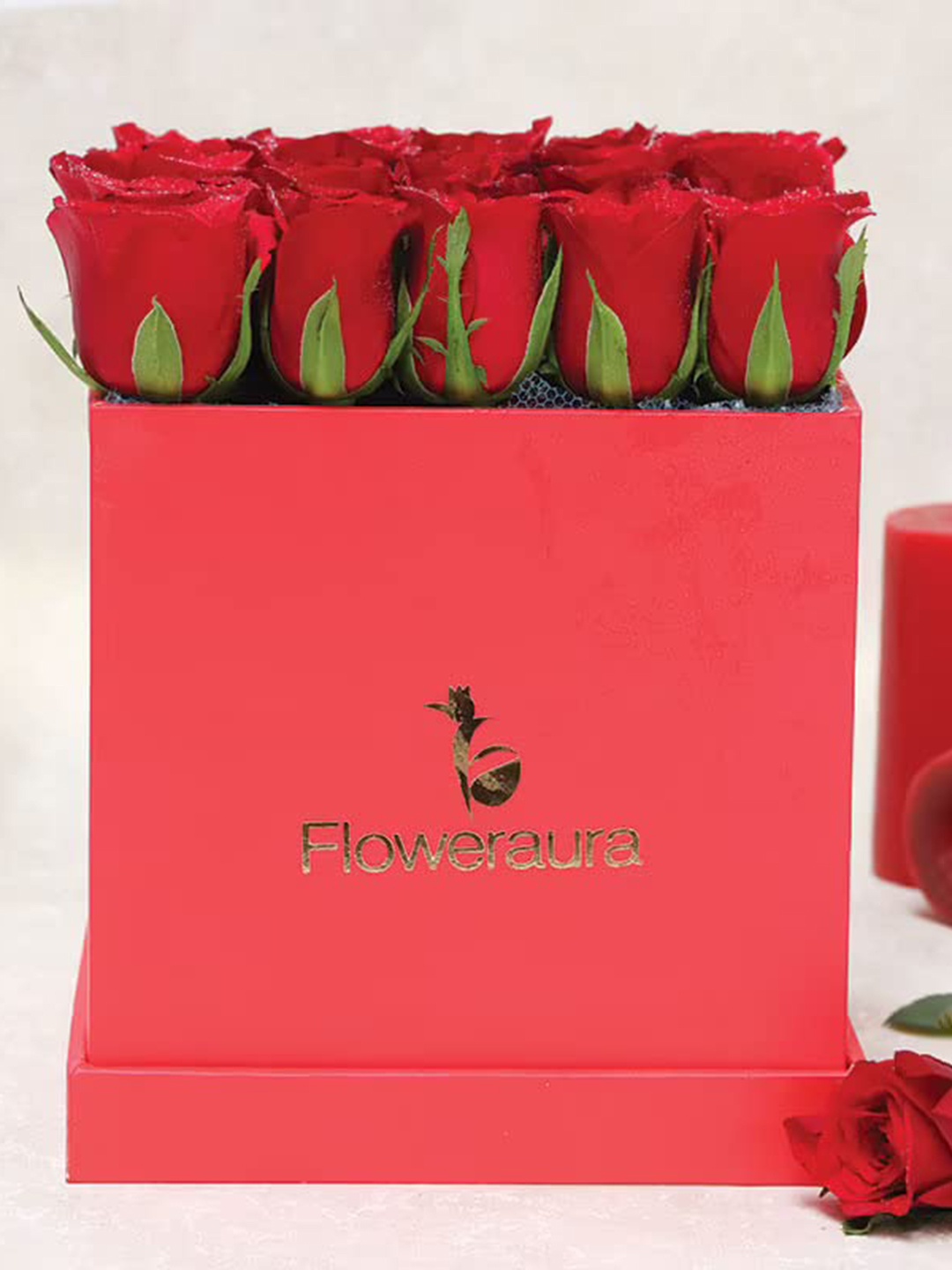 

Floweraura 25-Pcs Red Fresh Roses Bouquet With Box